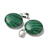 Synthetic Malachite Pendants G-B127-14P-01-2