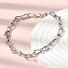 304 Stainless Steel Link Chain Bracelet & Necklace Jewelry Sets SJEW-L199-10P-3