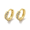 Brass Micro Pave Cubic Zirconia Hoop Earring EJEW-C088-04C-G-1