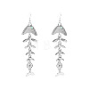Ocean Alloy & Synthetic Turquoise Dangle Earrings WGCA288-02-2