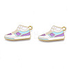 Alloy Enamel Shoes Pendants PALLOY-N170-023A-NR-1