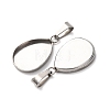 304 Stainless Steel Pendant Cabochon Settings STAS-D379-01A-P-2