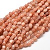 Natural Sunstone Nuggets Beads Strands X-G-J335-18-1