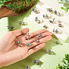 20Pcs 4 Styles Alloy Bead Caps & Spacer Beads & Pendant Cabochons Settings Finding Kits FIND-TA0010-48-6