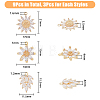 9Pcs 3 Style Brass Micro Pave Cubic Zirconia Pendants KK-DC0002-70-2