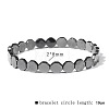 Synthetic Non-magnetic Hematite Beads Stretch Bracelets for Men RL7655-18-1