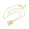 304 Stainless Steel Necklace LS-NJEW-D330-01G-08-2