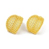 Hollow Camber Brass Stud Earrings EJEW-Q391-21G-02-2