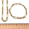 304 Stainless Steel Link Chain Bracelet & Necklace Jewelry Sets SJEW-L199-09G-5