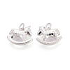 Textured 925 Sterling Silver Rocking Horse Charms STER-T009-09S-3
