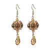 Natural Tiger Eye Dangle Earrings EJEW-MZ00669-02-2