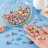 50Pcs Transparent Resin Rondelle European Beads RESI-TA0005-62-6