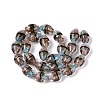 Two Tone Color Handmade Foil Glass Beads FOIL-Q001-01E-2
