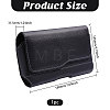 Rectangle Cowhide Mobile Phone Waist Belt Pouches AJEW-WH0596-952-2