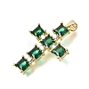 Brass Pave Cubic Zirconia Pendants CU-CBAE7DF-11G-C-3