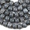 Handmade Fancy Antique Glazed Porcelain Ceramic Round Beads Strands PORC-L019-8mm-04-5