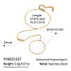 304 Stainless Steel Pave Clear Cubic Zirconia 3 Flat Round Cable Chain Ring Bracelets JC5621-6