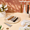 8Pcs 4 Colors PU Leather Tassel Dangle Earrings EJEW-CL0001-02B-4