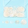 56Pcs 5 Styles Natural Capiz Shell Pendants SHEL-FS0001-08-8