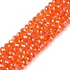 Electroplate Glass Beads Strands EGLA-A044-T3mm-B25-1