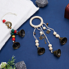 2Pcs 2 Style Iron Witch Bells Pendant Decorations HJEW-GF0001-42-4