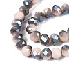 Electroplate Opaque Glass Beads Strands LS-EGLA-A034-P8mm-S20-3