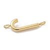 304 Stainless Steel Letter Connector Charms LS-STAS-M108-01G-10-2