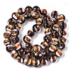 Handmade Silver Foil Glass Lampwork Beads Strands FOIL-T003-03C-2