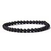 4mm Round Natural Lava Rock Beads Bracelet for Men LS-KG3069-5-1