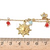 304 Stainless Steel Crystal Rhinestone & Plastic Sun Moon Star Pendant Y Necklaces for Women NJEW-G180-06G-3