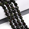 Dyed Natural Sesame Jasper Beads Strands G-T139-8mm-47C-1