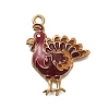 Thanksgiving Day Theme Rack Plating Alloy Enamel Pendants ENAM-S021-05G-A-1