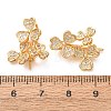 Brass Micro Pave Cubic Zirconia Screw Eye Peg Bails CU-K002-19G-2