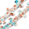 Baking Paint Synthetic Turquoise Beads Strands G-H060-01B-1