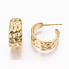 Brass Half Hoop Earrings KK-R117-042G-NF-3