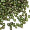 Picasso Glass Cylinder Seed Beads GLAA-C044-01B-1