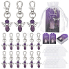 Alloy & Glass Pendant Decorations HJEW-UN00134-1