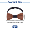 Adjustable Wood Bow Ties for Bridegroom AJEW-WH0455-340-2