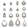 96Pcs 16 Style Tibetan Style Alloy Chandelier Component Links FIND-TA0002-58-2