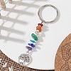 Chakra Natural Gemstone Chips Keychains KEYC-JKC00550-01-3