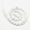 Round Natural Howlite Bead Strands G-L448-10-10mm-2