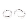 304 Stainless Steel Hoop Earrings STAS-T074-50P-2