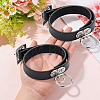 2Pcs Punk Rock Style Cowhide Leather Choker Necklaces NJEW-CL0001-40-3