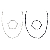 FIBLOOM 4Pcs 4 Styles Alloy Thornlet Link Chain Bracelets & Necklaces BJEW-FI0001-77-1