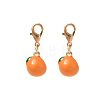Brass Enamel Pendant Decorations HJEW-YW00573-10-1