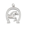 Brass Micro Pave Clear Cubic Zirconia Pendants KK-B177-05C-P-1