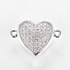 Brass Micro Pave Cubic Zirconia Links ZIRC-L068-27-2