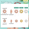   180Pcs 6 Style Zinc Alloy Spacer Beads FIND-PH0007-18-2