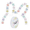 120Pcs 6 Colors Transparent Acrylic Rabbit Head Beads and 1 Roll Elastic Crystal Thread DIY-SC0016-22-1