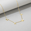 Fashionable Geometric Stainless Steel Letter Nana Pendant Necklace for Women's Daily Wear CD8695-1-1